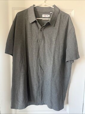 Lacoste Men's Heather Gray Short Sleeve Polo Slim Fit